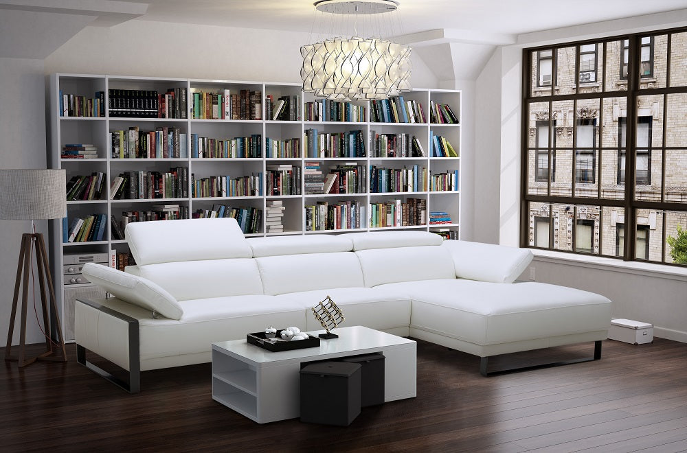 J and M Furniture Couches & Sofa Fleurier Sectional in White | J&M Furniture