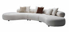 J and M Furniture Couches & Sofa HF5018 Modern Fabric Sofa in White | J&M Furniture