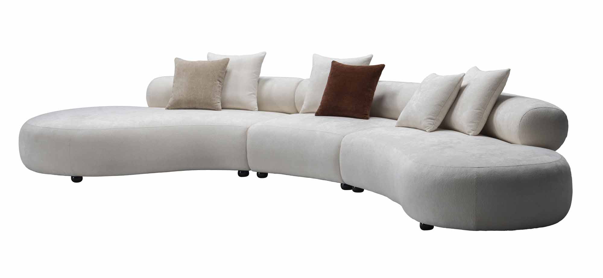 J and M Furniture Couches & Sofa HF5018 Modern Fabric Sofa in White | J&M Furniture