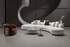 J and M Furniture Couches & Sofa HF5018 Modern Fabric Sofa in White | J&M Furniture