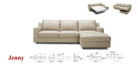 J and M Furniture Couches & Sofa Jenny Sectional Sleeper | J&M Furniture