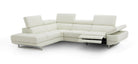 J and M Furniture Couches & Sofa Left Hand Facing Annalaise Reclining Leather Sectional in Snow White | J&M Furniture