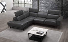 J and M Furniture Couches & Sofa Left Hand Facing Chaise Davenport Modern Sectional in Slate Grey | J&M Furniture