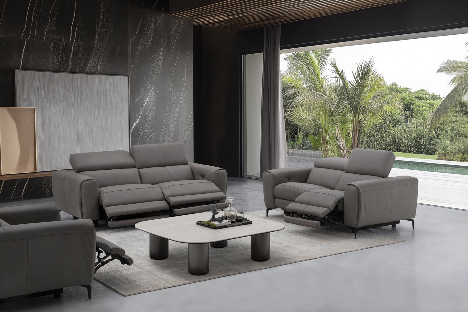 J and M Furniture Couches & Sofa Lorenzo Motion Loveseat in Truffle | J&M Furniture