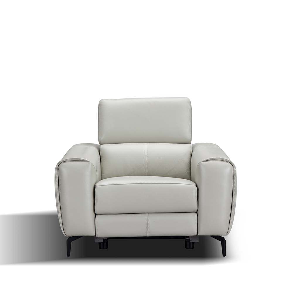 J and M Furniture Couches & Sofa Lorenzo Reclining Chair in Light Gray (K) | J&M Furniture