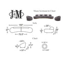 J and M Furniture Couches & Sofa Moon Fabric Sectional in Dark Grey | J&M Furniture