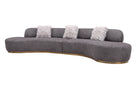 J and M Furniture Couches & Sofa Moon Fabric Sectional in Dark Grey | J&M Furniture
