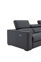 J and M Furniture Couches & Sofa Picasso Loveseat with Console In Blue Grey | J&M Furniture