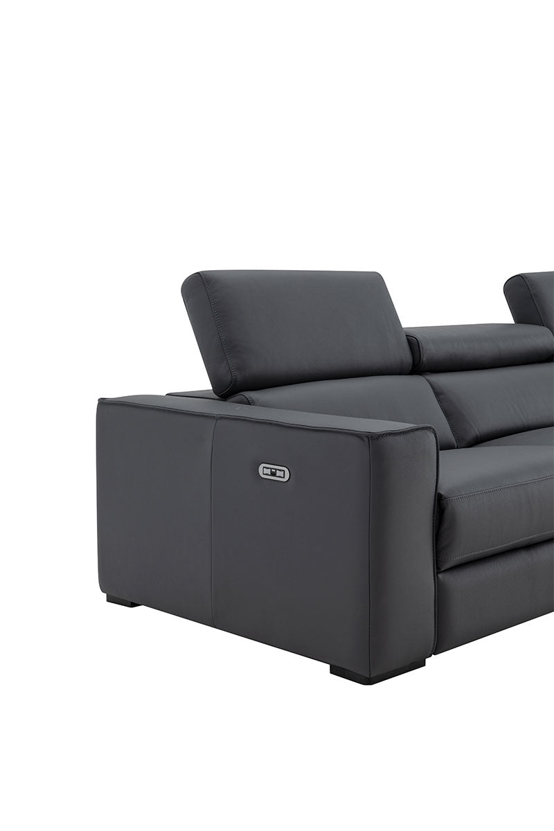 J and M Furniture Couches & Sofa Picasso Loveseat with Console In Blue Grey | J&M Furniture