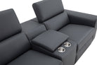J and M Furniture Couches & Sofa Picasso Loveseat with Console In Blue Grey | J&M Furniture