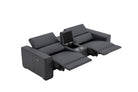J and M Furniture Couches & Sofa Picasso Loveseat with Console In Blue Grey | J&M Furniture