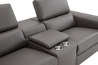 J and M Furniture Couches & Sofa Picasso Loveseat with Console In Dark Grey | J&M Furniture