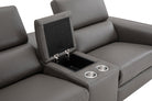 J and M Furniture Couches & Sofa Picasso Loveseat with Console In Dark Grey | J&M Furniture