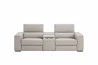 J and M Furniture Couches & Sofa Picasso Loveseat with Console In Silver Grey | J&M Furniture