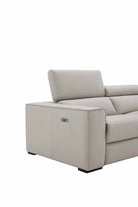 J and M Furniture Couches & Sofa Picasso Loveseat with Console In Silver Grey | J&M Furniture