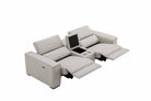 J and M Furniture Couches & Sofa Picasso Loveseat with Console In Silver Grey | J&M Furniture