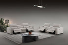 J and M Furniture Couches & Sofa Picasso Loveseat with Console In Silver Grey | J&M Furniture