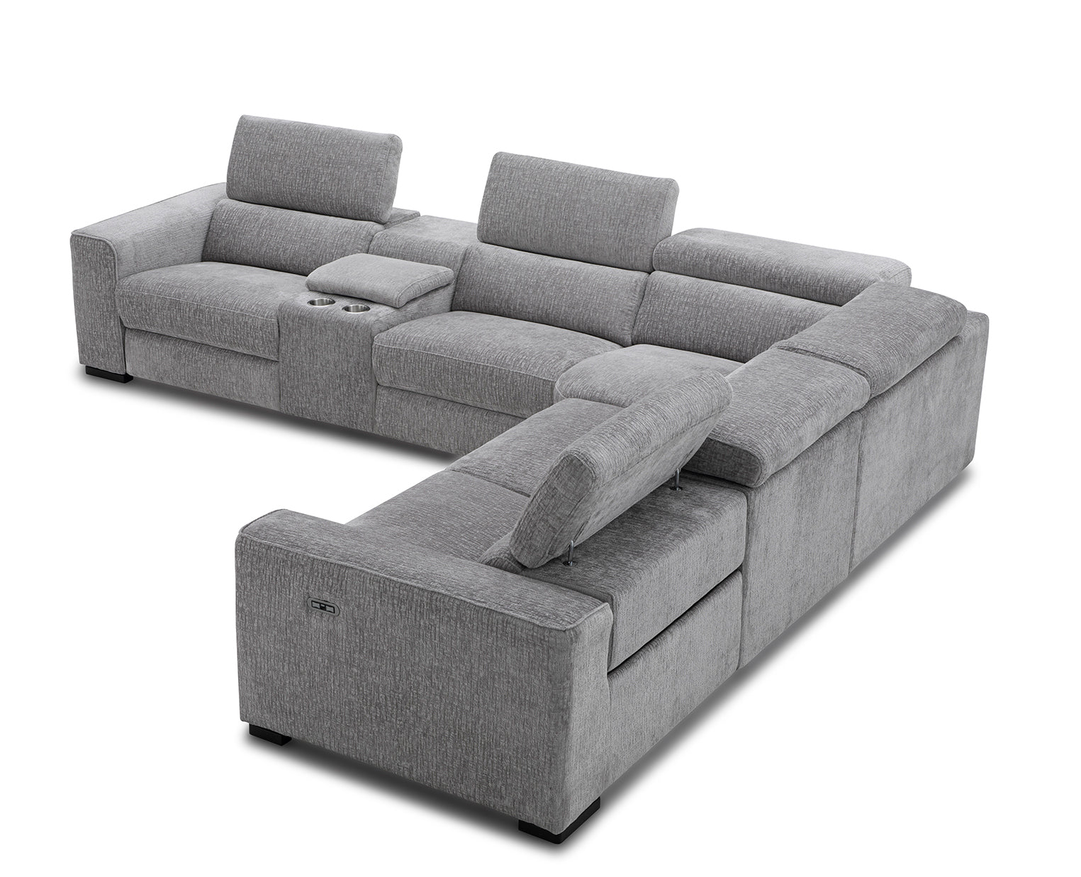 J and M Furniture Couches & Sofa Picasso Motion Fabric Sectional in Light Grey | J&M Furniture
