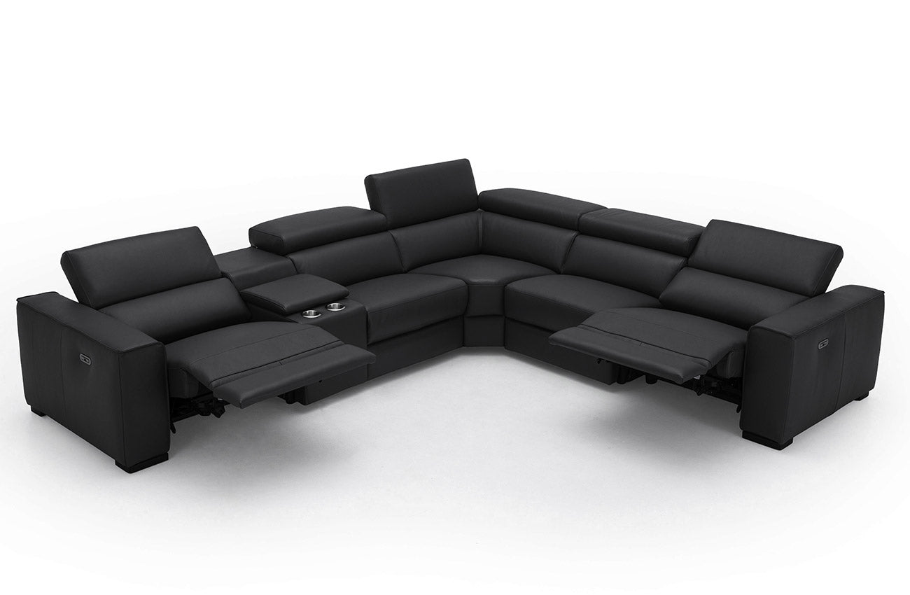 J and M Furniture Couches & Sofa Picasso Motion Sectional in Black | J&M Furniture