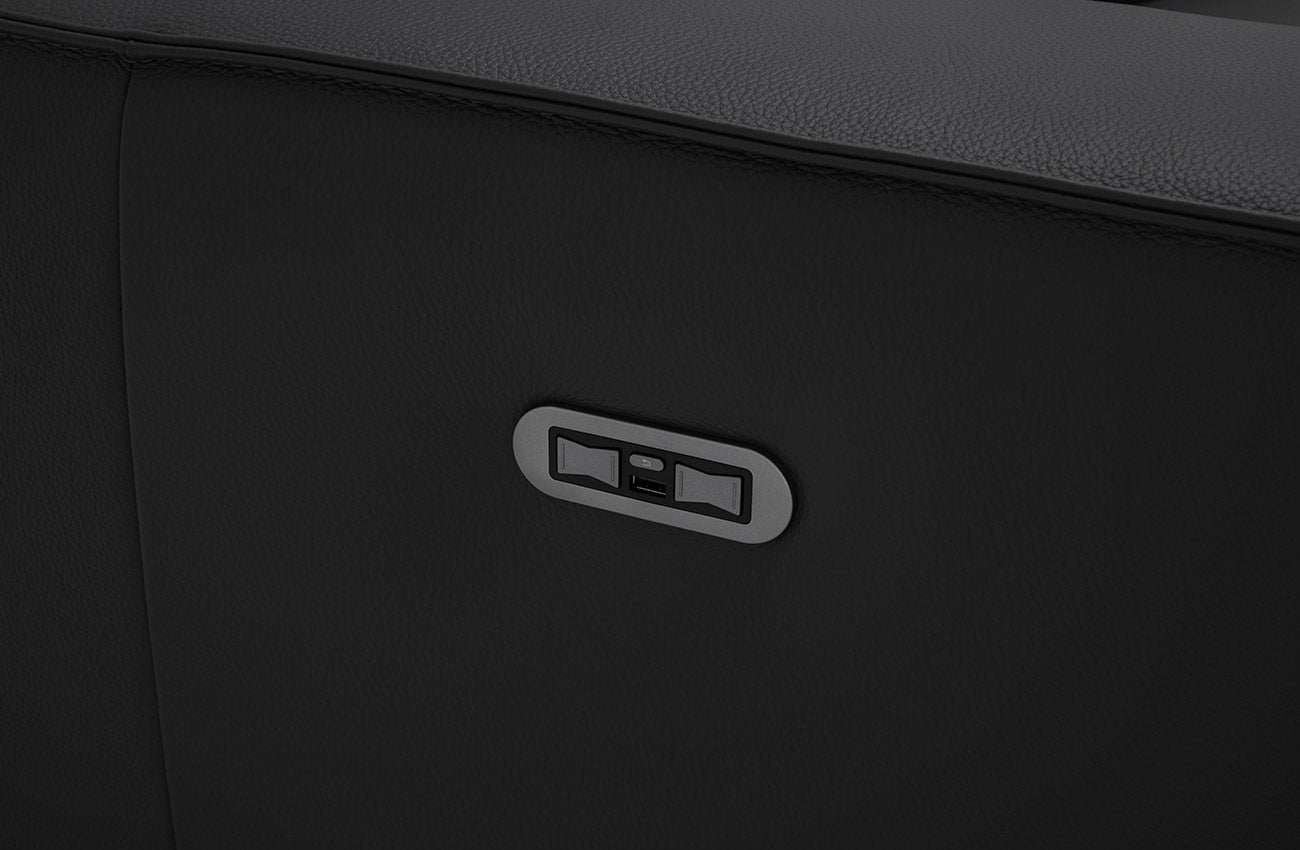 J and M Furniture Couches & Sofa Picasso Motion Sectional in Black | J&M Furniture