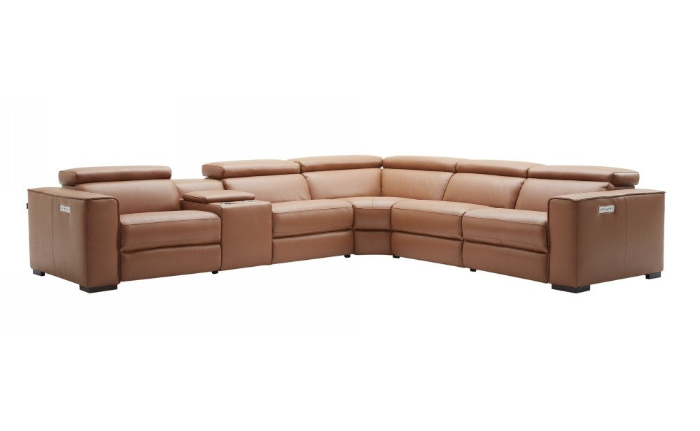 J and M Furniture Couches & Sofa Picasso Motion Sectional in Caramel | J&M Furniture