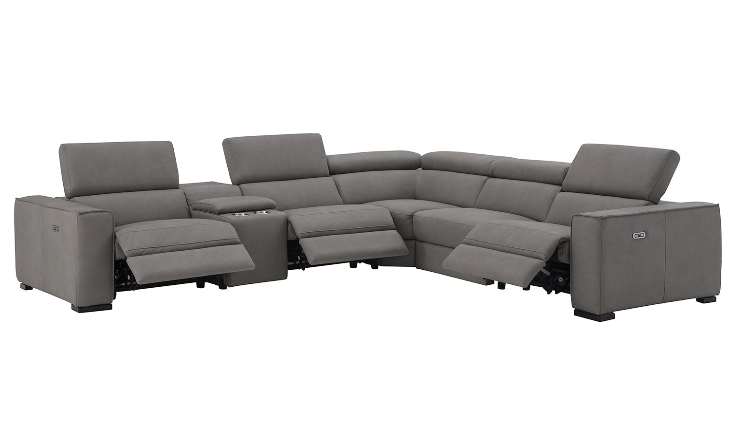 J and M Furniture Couches & Sofa Picasso Power Sectional in Truffle | J&M Furniture