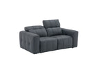 J and M Furniture Couches & Sofa Prescott Leather Loveseat in Dark Grey | J&M Furniture