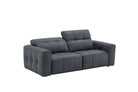 J and M Furniture Couches & Sofa Prescott Leather Loveseat in Dark Grey | J&M Furniture
