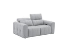 J and M Furniture Couches & Sofa Prescott Leather Loveseat in Grey | J&M Furniture