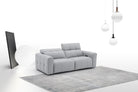 J and M Furniture Couches & Sofa Prescott Leather Loveseat in Grey | J&M Furniture