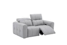J and M Furniture Couches & Sofa Prescott Leather Loveseat in Grey | J&M Furniture