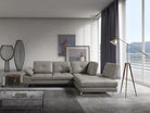J and M Furniture Couches & Sofa Prive Leather Sectional in Grey | J&M Furniture
