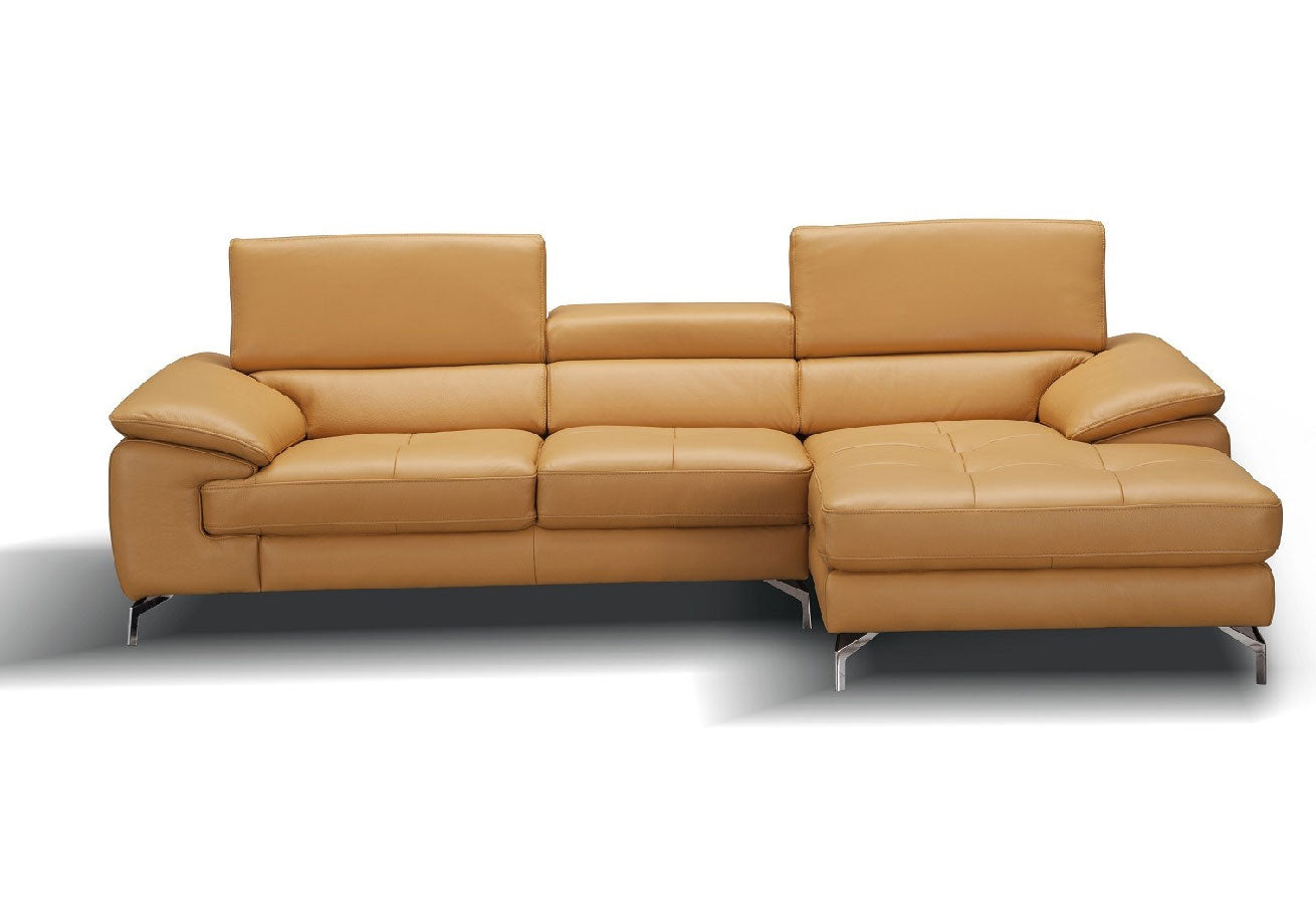 J and M Furniture Couches & Sofa Right Hand Facing Chaise A973b Premium Leather Mini Sectional in Freesia | J&M Furniture