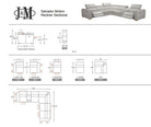 J and M Furniture Couches & Sofa Salvador Motion Sectional in Light Grey | J&M Furniture