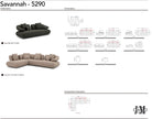 J and M Furniture Couches & Sofa Savannah Fabric Sectional in Grey | J&M Furniture