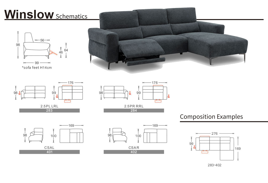 J and M Furniture Couches & Sofa Winslow Fabric Sectional | J&M Furniture