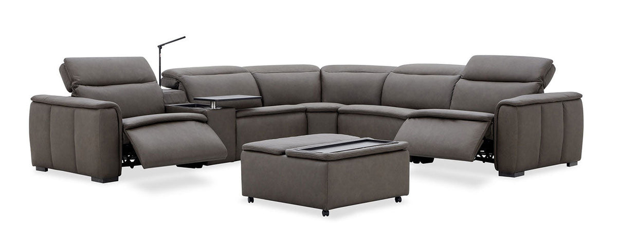 J and M Furniture Couches & Sofa Zen Reclining Sectional & Storage Ottoman | J&M Furniture