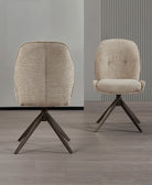 J and M Furniture Dining Chair 3116 Swivel Fabric Dining Chair (Pair) | J&M Furniture