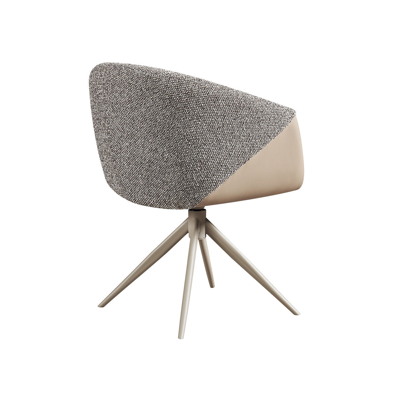 J and M Furniture Dining Chair Breccia Swivel Chair in Coffee