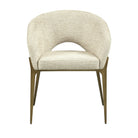 J and M Furniture Dining Chair Hug Fabric Armchair