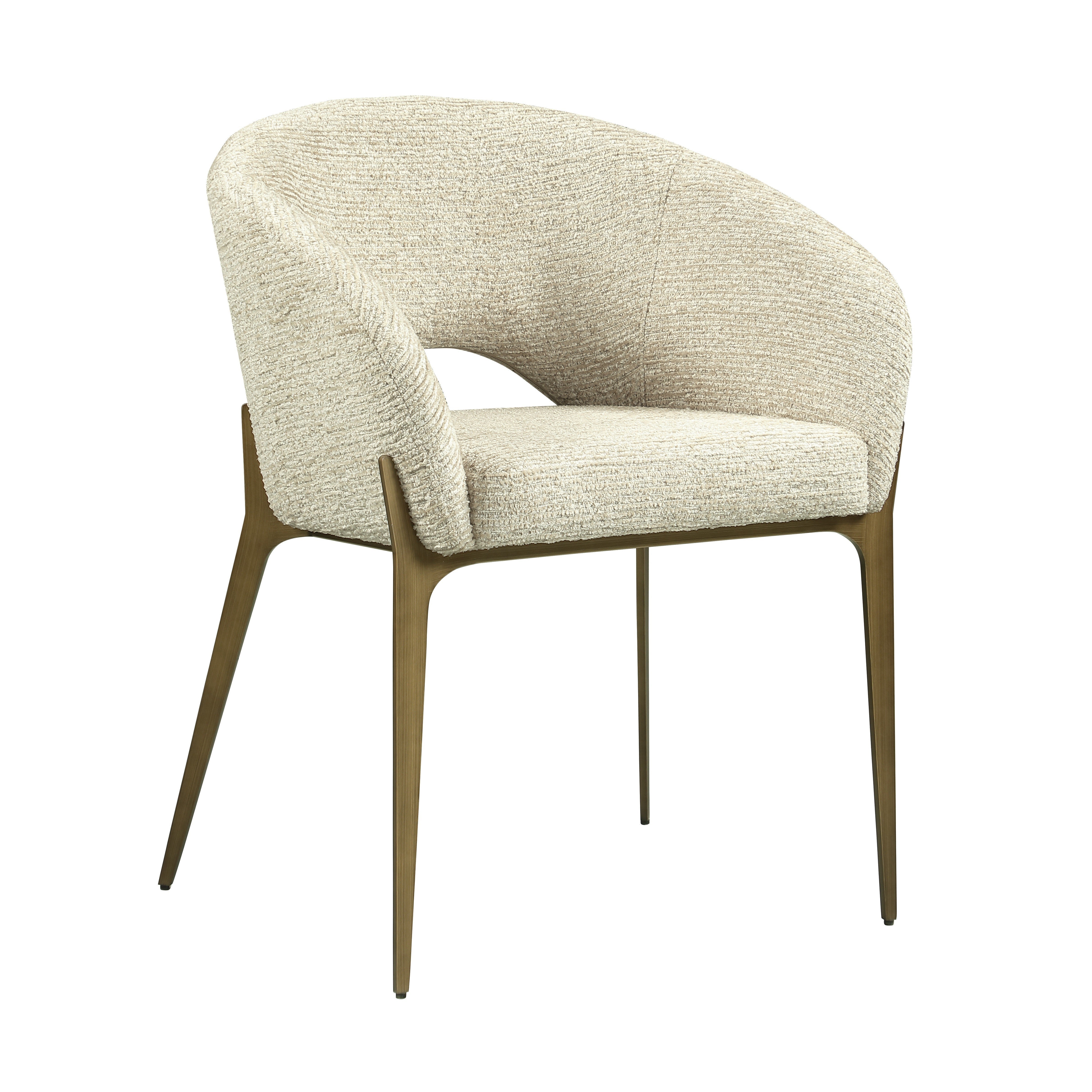 J and M Furniture Dining Chair Hug Fabric Armchair