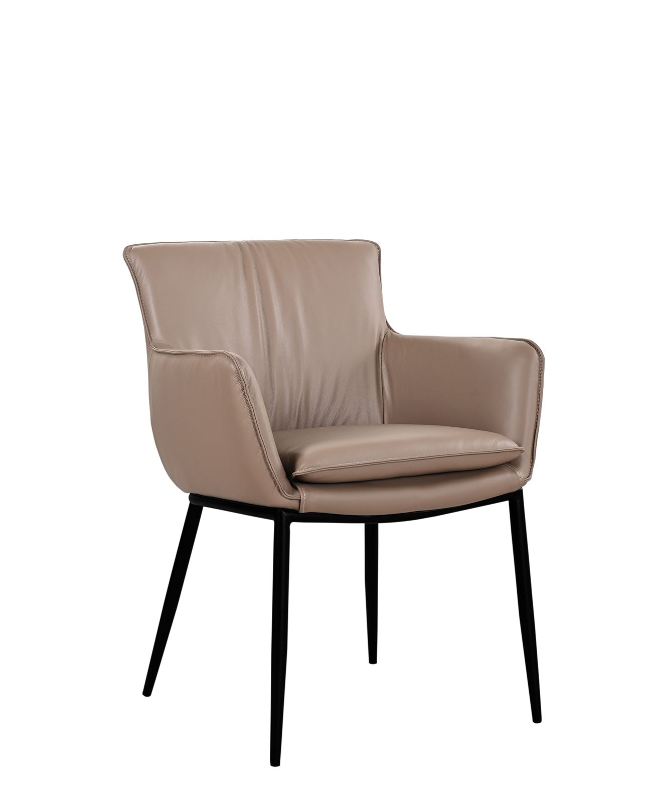 J and M Furniture Dining Chair Kani Leather Armchair in Mocha | J&M Furniture