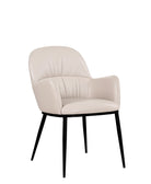 J and M Furniture Dining Chair Kora Leather Armchair in Wheat | J&M Furniture