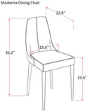 J and M Furniture Dining Chair Moderna Dining Chair in Taupe with Grey legs