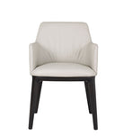 J and M Furniture Dining Chair Osaka Leather Armchair in Light Grey | J&M Furniture