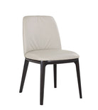 J and M Furniture Dining Chair Osaka Leather Chair in Light Grey (pair) | J&M Furniture