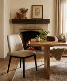 J and M Furniture Dining Chair Osaka Leather Chair in Light Mocha (pair) | J&M Furniture