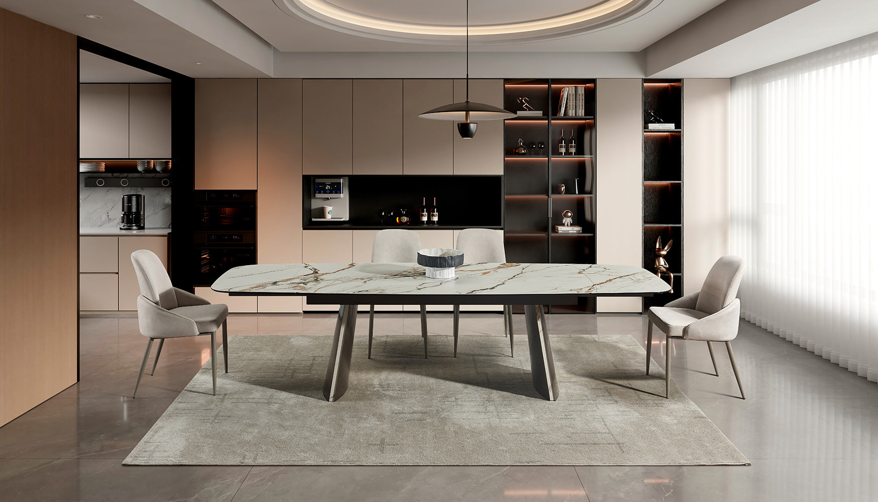 J and M Furniture Dining Table 888 Ceramic Extension Dining Table | J&M Furniture