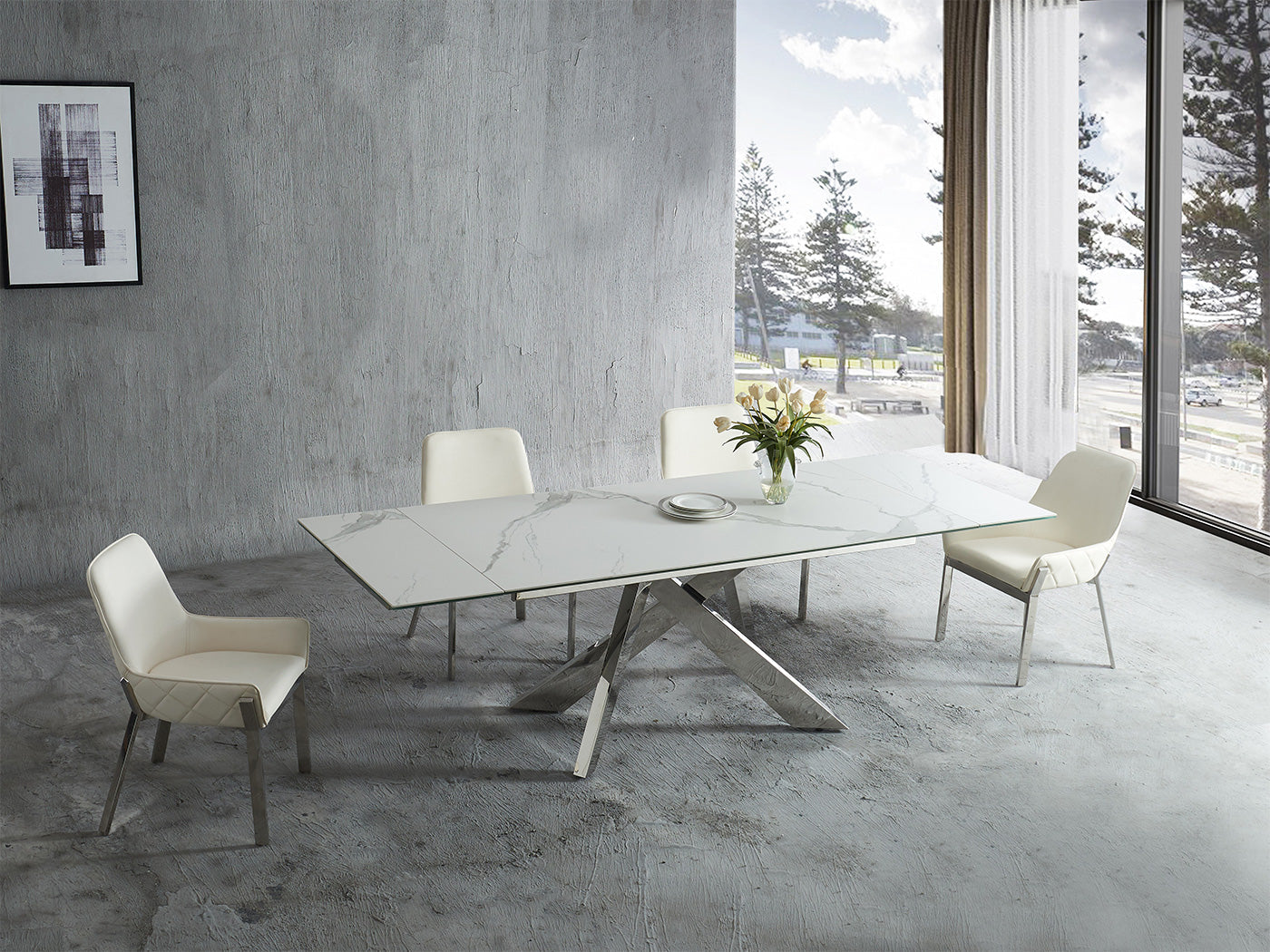 J and M Furniture Dining Table Carrara Extension Dining Table | J&M Furniture