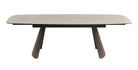 J and M Furniture Dining Table Warm Travertine Extension Table | J&M Furniture